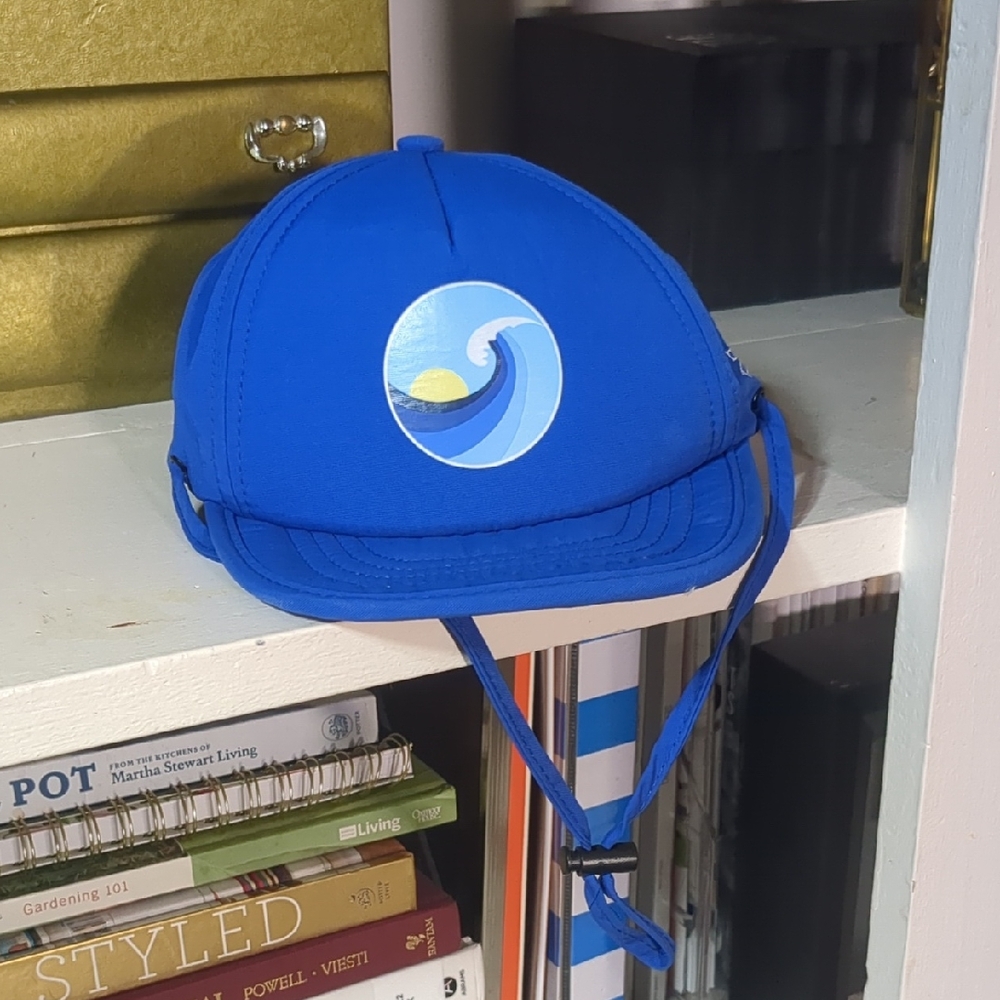 Bitty Brah Blue Kids Cap with Wave Design Size Infants
